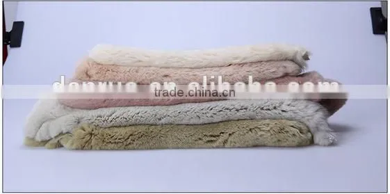 Tanned Rex Rabbit Fur Skin, Dyed Color