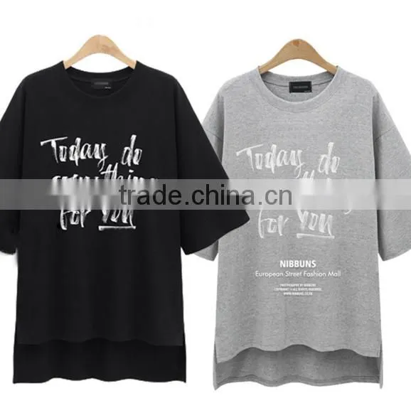 Europe and the United States Big Yards Loose Thin Half Sleeve Shirt Fat Younger Sister photo-3