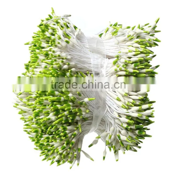Cheap Wholesale Pearlized Craft Fruit Green Artificial Flower Stamen For Cakes Decoration photo-4
