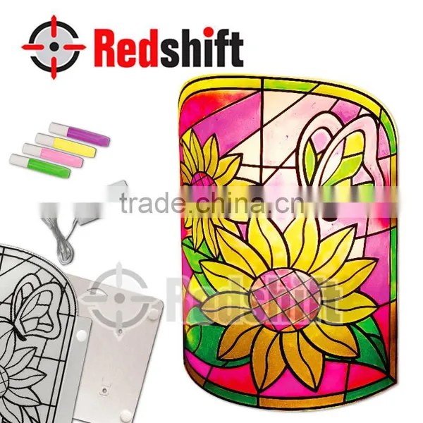 Window Paint Lamp Flower Educational Toy Child Toy Color Your Lamp Diy photo-1