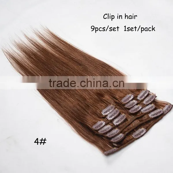 9pcs/set 8A Clip in Hair Extension Silky Straight Virgin Brazilian Human Hair Clip in Hair Extensions for Black Women photo-4