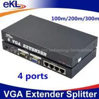 4 Ports VGA Extender 100m / 200m / 300m photo-2
