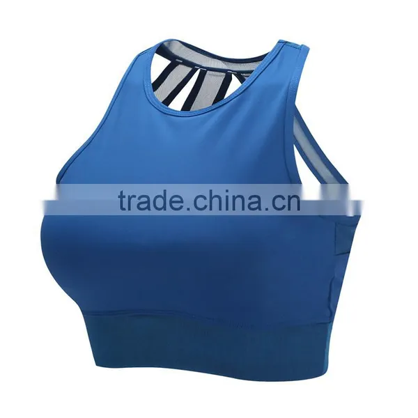 Stretch Strappy Nylon Workout Fitness Womens Tops Sports Bra photo-2