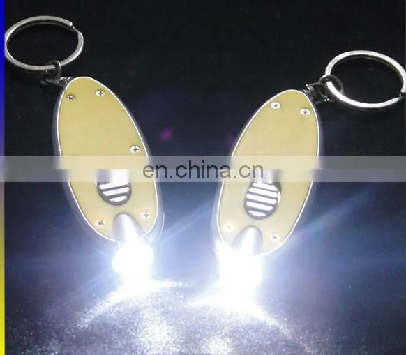 Good Quality Oval Shape Led Keychain Promotion Led Keyring photo-2