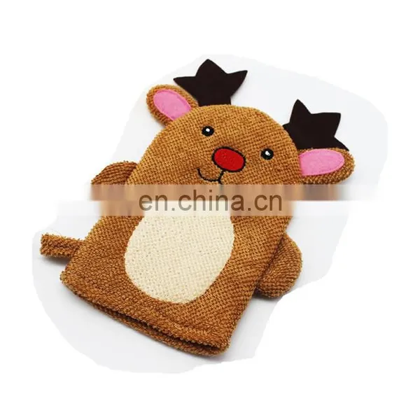 Christmas Promotional Gift Kids Puppets Bath Wash Mitt Cloth For Bathing Baby photo-3