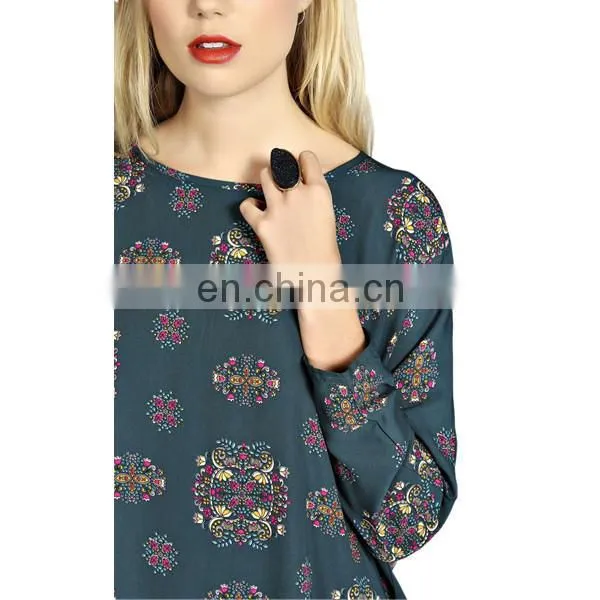 Wholesale Latest Retro Women Print Long Sleeve Vintage Dress photo-3