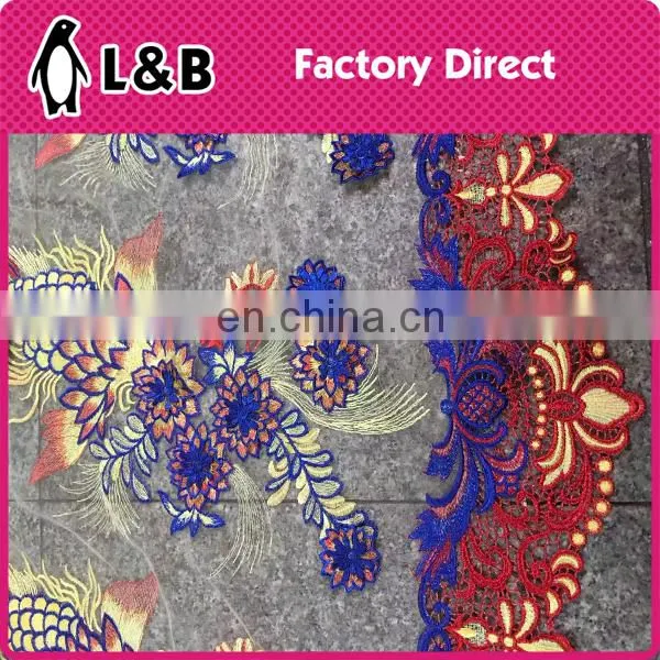 2017 Multicolor Textile Fabricembroidery Polyester Chemical Lace Fabric photo-2