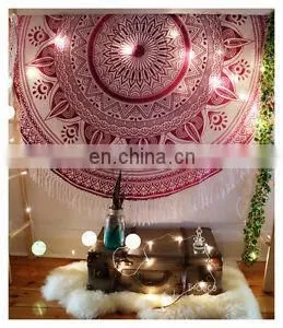 Indian Bohemian Mandala Round Beach Tapestry Hippie Throw Yoga Mat Towel