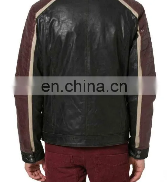 Men High Quality Biker Leather Jacket photo-2