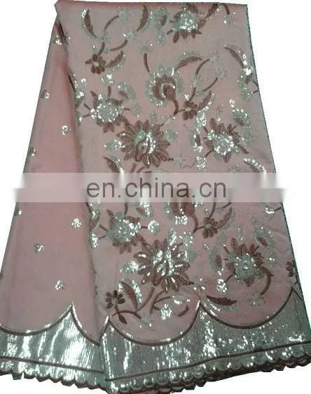 Sequin Flower George Lace Silk Fabric(PG14017) Liturgical Lace Fabric photo-5