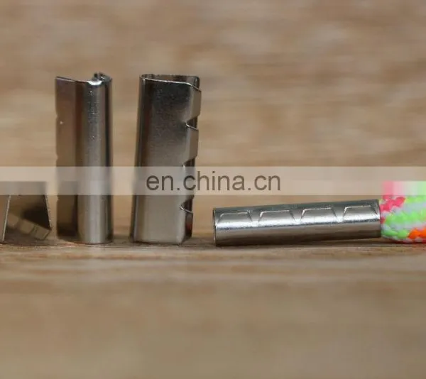 Metal Crimp for Belt/ Metal Cord End for Shoelace/ Metal Shoelace Tips for Belt photo-3
