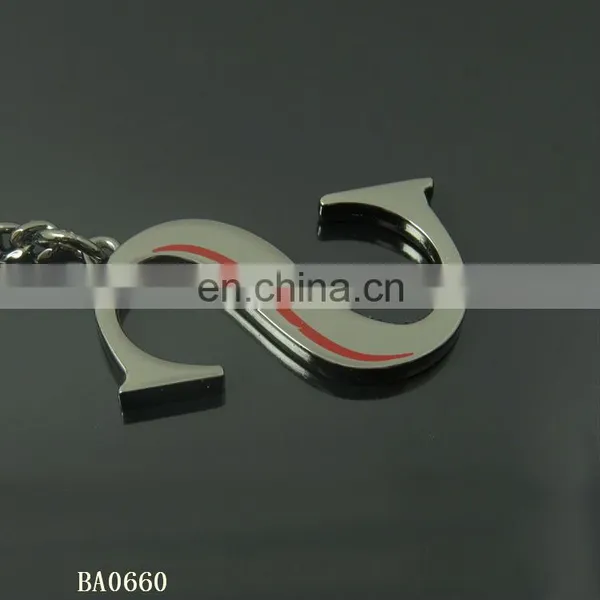 Custom Metal English Letters Key Ring Zinc Alloy Keychains photo-5