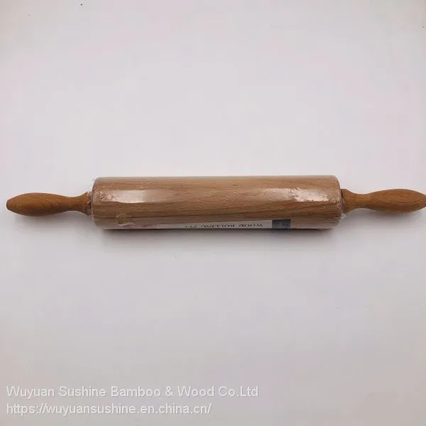 Beech Wooden Rolling Pin, Oil on the Surface photo-2
