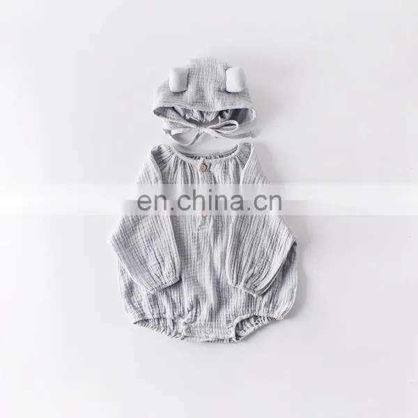 Baby Fashion Soft Rompers Full Sleeve Baby Bamboo Cotton Romper photo-3