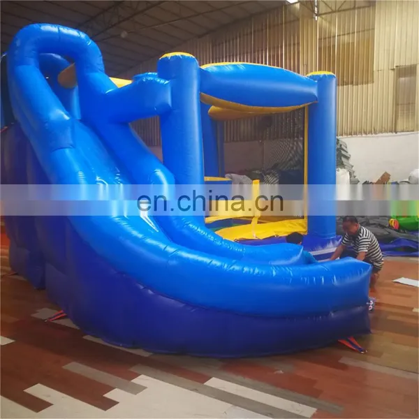 Hot Sale!!! Small Blue and Yellow Inflatable Bouncer With Slide for Kids photo-4