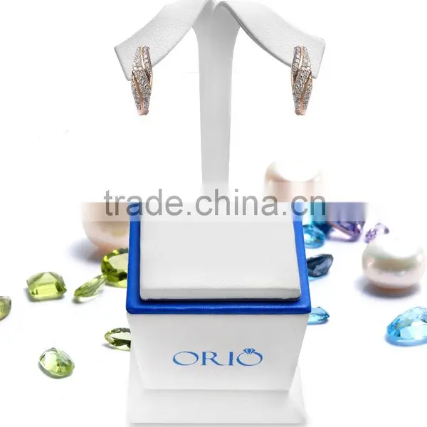 14K Rose Gold Earring With Diamonds photo-3