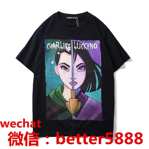 Supply Charlie Luciano Tide Brand CL Dark Fairy Tale Print Round Neck Short-sleeved T-shirt First-hand Source photo-3