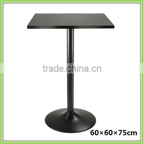 Modern New Design Square Wood Top Metal Frame Dining Table For Sale