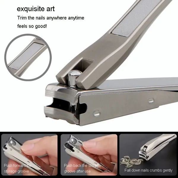 Amazon Wholesale Stainless Steel Nail Clipper Mantis Shape With Storage Groove photo-2