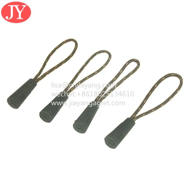 Manufacturer Hot Selling Rubber Zipper Puller 3mm Polyester Rope Inject Zipper Slider Cords photo-2