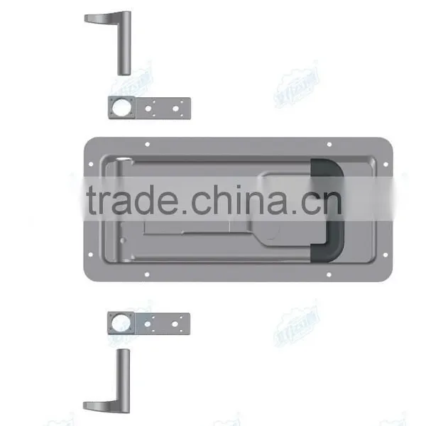 02342C Key Lock Stainelss Steel /steel Recessed Handle Trailer Side Door Lock photo-2
