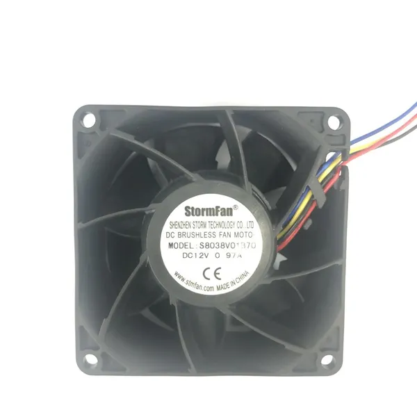 8038 Supercharged Large Air Volume Inverter Power Fan Vehicle Inverter Power Dissipation DC12 DC Fan photo-3