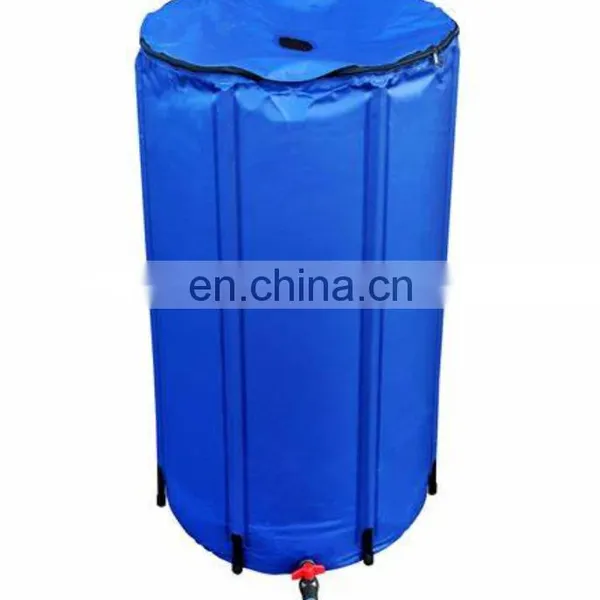 50 Gallon Collapsible Reserve Garden Blue Green White Water Barrels Liquid Tank photo-2