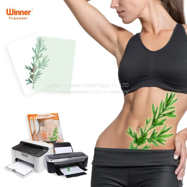 WinnerTransfer Inkjet&laser Clear&white Safe Non-toxic Tattoo Transfer Paper Nail Stickers photo-4