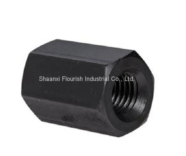 Black Zinc Plated Hexagon Lock Nut , Carbon Steel Hexagon Coupling Nuts