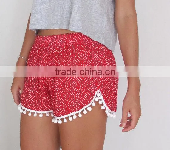 Christmas Pom Pom Shorts