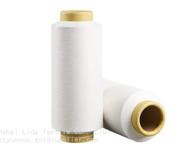 Ne 30s 20s 12s 10s Open EN Polyester Yarn Raw White and Bleach White photo-2