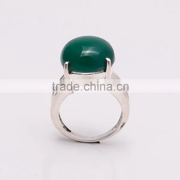 GREEN ONYX RING ,925 Sterling Silver Jewelry Wholesale,WHOLESALE SILVER JEWELRY,SILVER EXPORTER,SILVER JEWELRY FROM INDIA photo-3