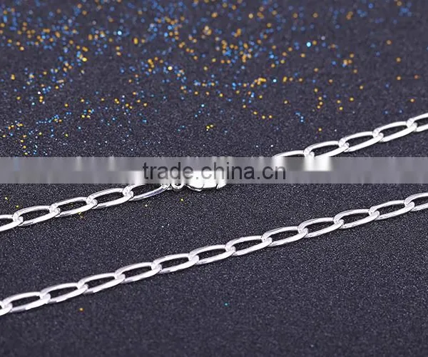 2015 Funky Chains Rhodium Plated Brass Chain Beautiful Ellipse Necklace photo-4