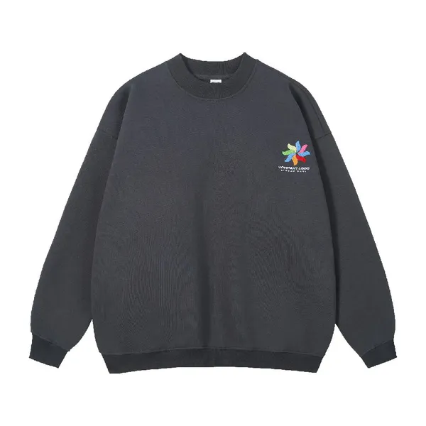 Fashionable 3D Printed Cotton French Terry Crew Neck Sweatshirt photo-3