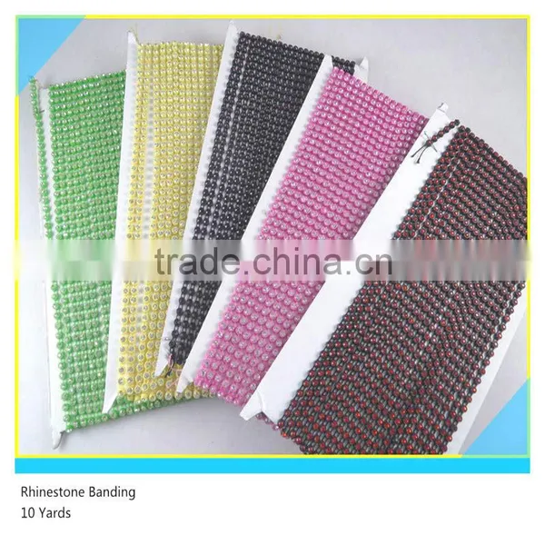 Rhinestone Plastic Chain Sew on Stick on White Banding Ss6 2mm 200 Pcs Crystal 10 Yards photo-3