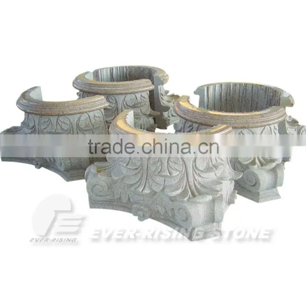 Limestone Marble Granite Stone Decorative Column Cap Pillar Cap