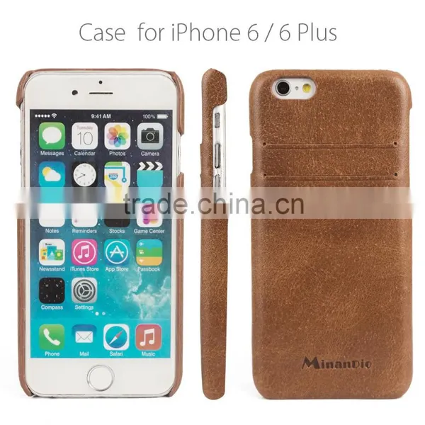 Hot Selling Slim Genuine Leather Mobile Phone Case for Iphone 6s photo-2