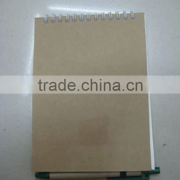 Spiral bound hard cover notebook