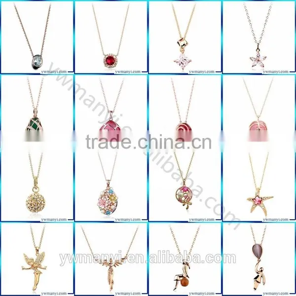 High Quality European Unique Heart Pendant Oil Drip Necklace N0537 photo-4