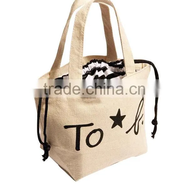Customized Canvas Tote Insulated Drawstring Lunch Bag photo-2