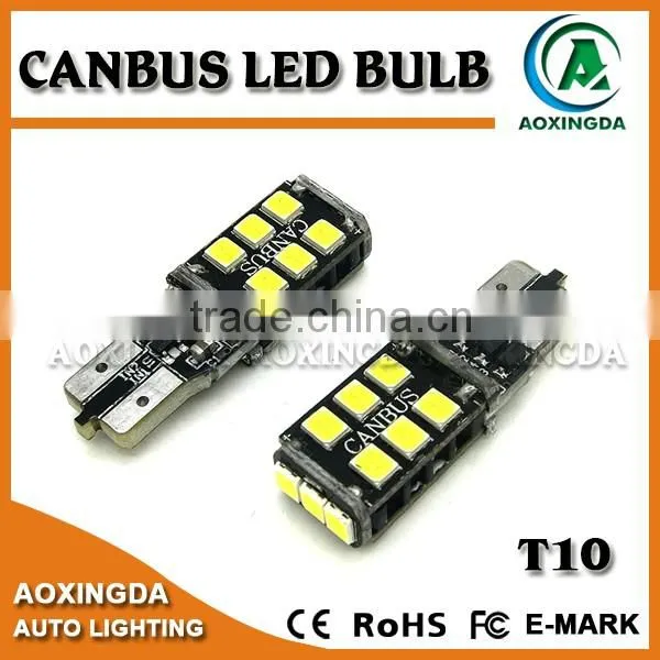 400LM 2835 15SMD CANBUS LED Bulb T10 194 White Red Yellow photo-2