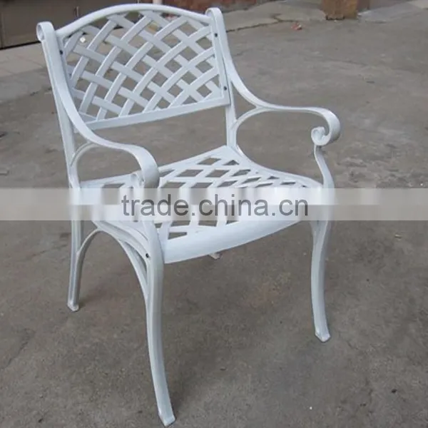 White Black Bronze Outdoor Aluminum Metal Iron Garden Chair photo-5