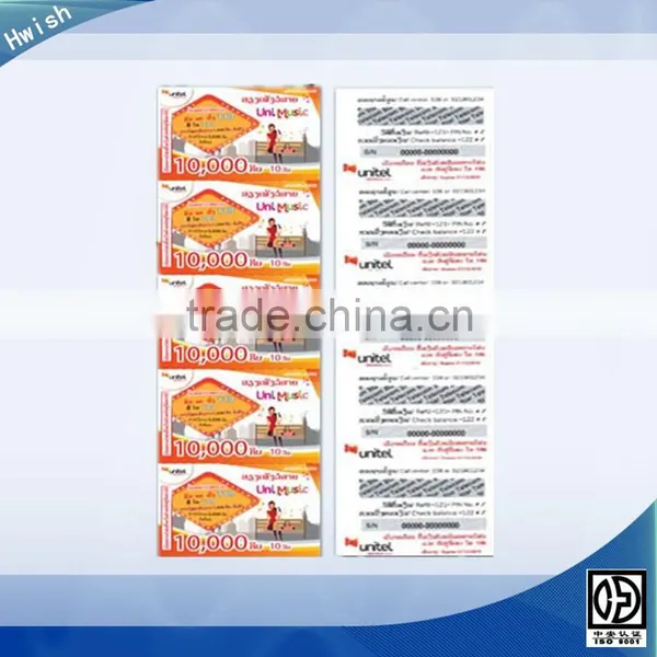 Scratch off Phone Card