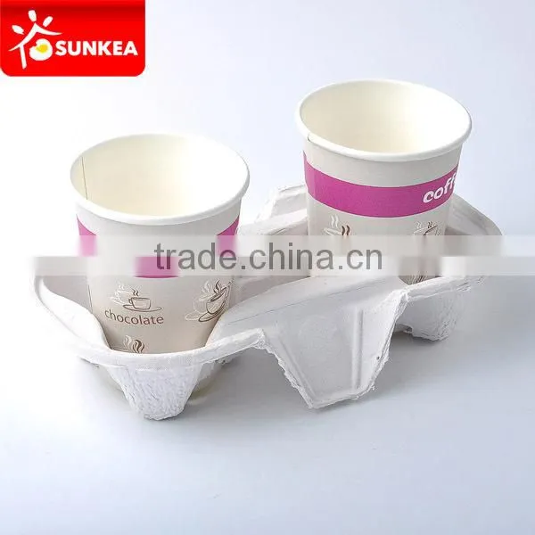 Wholesale Coffee Cup Carriers, Drink Trays,4 Cup Pulp Board Carrier Trays in China photo-6