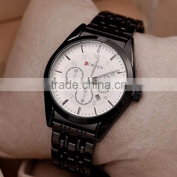 Charmful 3 Eyes Sport & CURREN Brand Clocks Men Sports Watch With Calendar photo-3