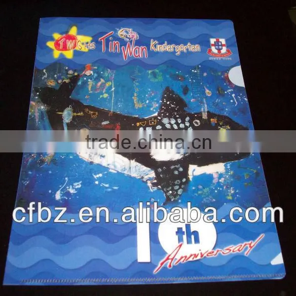 PVC Offset Printing Foldable File Folder L-Shaped File Folder Bags