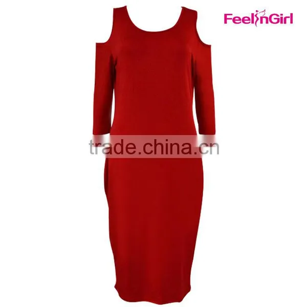 Wholesale Red Fat Size Women Fancy Party Dress For Lady photo-2