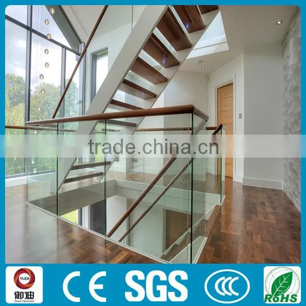 Prefabricated Indoor Wood Straight Stairscase Design With PVC Handrail photo-5