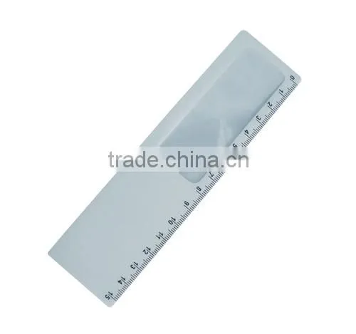 Hot Seller PVC Plastic Bookmark Ruler Magnifier photo-2