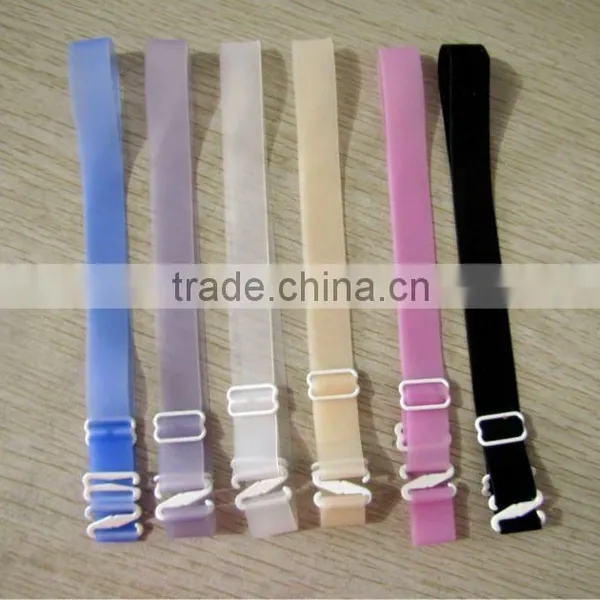 Invisible Elastic Silicone Bra Strap/silicone Invisible Bra Straps With Different Color
